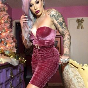 Fashionnova velvet dress